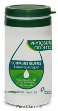 Comprimés neutres pour l'absorption des huiles essentielles - 45 comprimés - PHYTOSUN AROMS