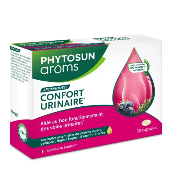 Aromadoses confort urinaire - 30 capsules - PHYTOSUN AROMS