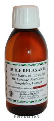 Huile relaxante bains et massages - 150 ml - PÈRE BLAIZE