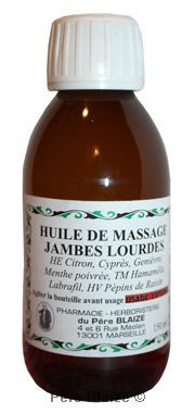 Huile de massage jambes lourdes - 150 ml - PÈRE BLAIZE