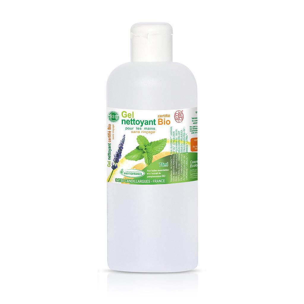 Gel nettoyant hydro alcoolique pour les mains BIO aux huiles essentielles - 250 ml - PHYTOFRANCE