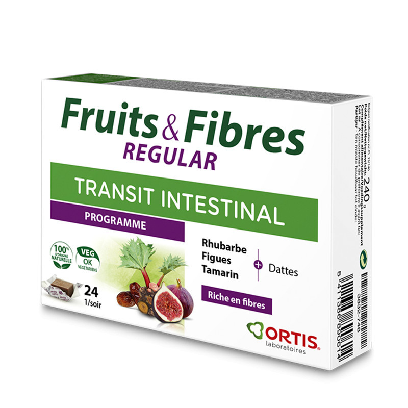 Fruits & fibres regular - 24 cubes - ORTIS