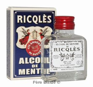 Alcool de Menthe - flacon de poche - 3 cl - RICQLES