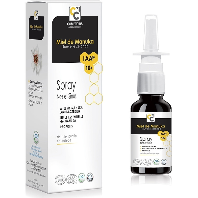 Spray nez et sinus BIO Miel de Manuka IAA10+ - 15 ml - COMPTOIRS & COMPAGNIES