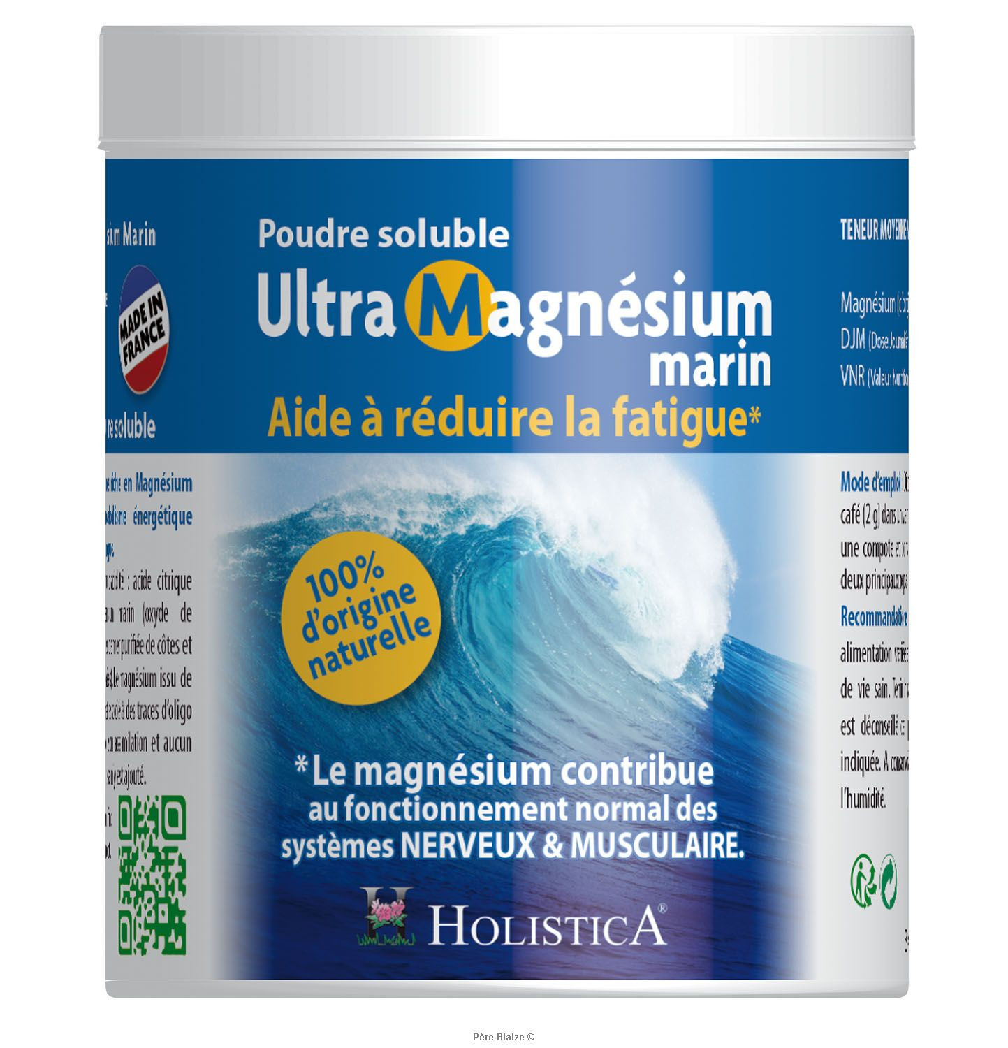Ultra magnésium marin poudre soluble - 150 g - HOLISTICA