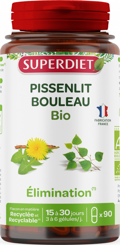 Pissenlit Bouleau BIO - 90 gélules - SUPERDIET