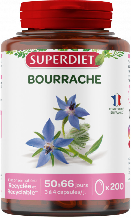 Huile de Bourrache - 200 capsules - SUPERDIET