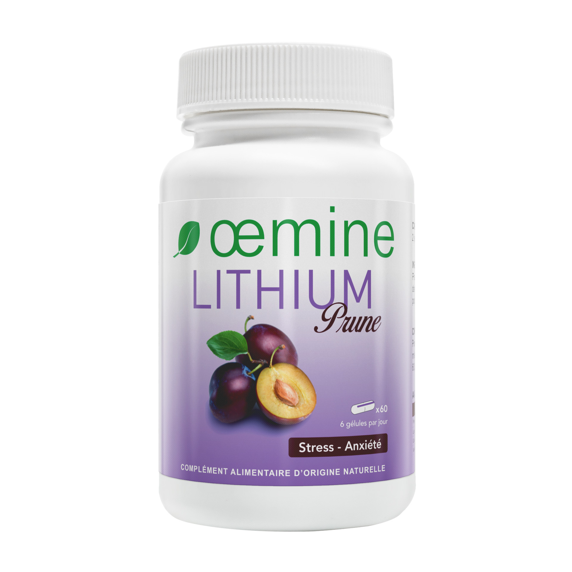 Lithium-prune : sevrage du tabac - 60 gélules - OEMINE
