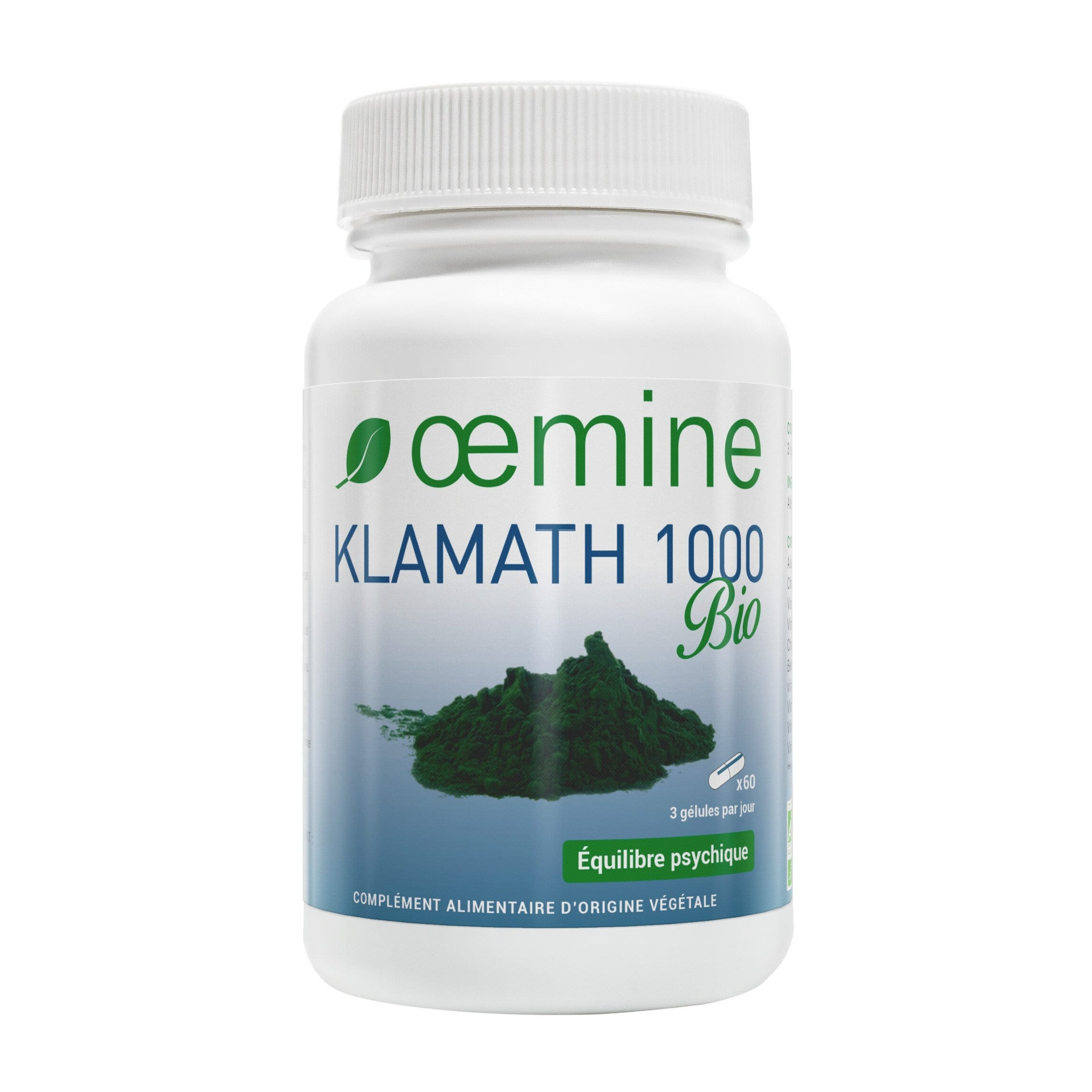 Klamath 1000 : fatigue, anémie - 60 gélules - OEMINE