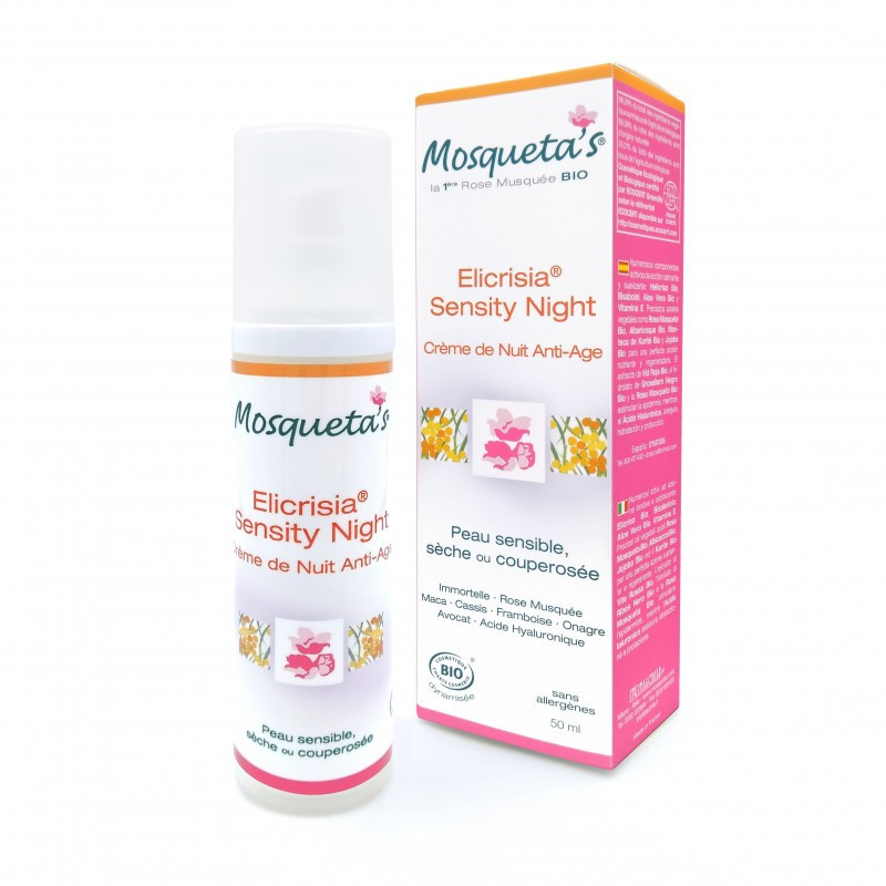 Crème de nuit anti-âge - Elicrisia sensity night - 50 ml - KOSMEO MOSQUETA'S