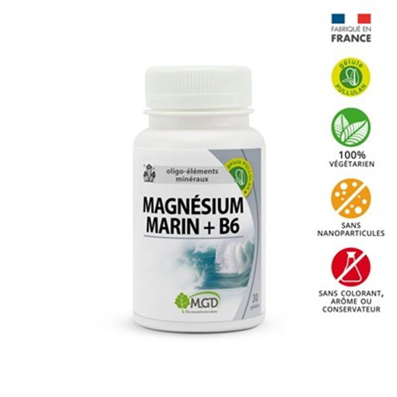 Magnésium marin + B6 - 30 gélules - MGD