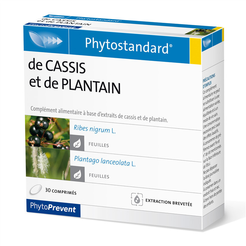 Cassis Plantain - 30 comprimés - PHYTOSTANDARD - PILEJE