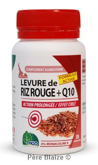 Riz rouge (Levure, Monascus purpureus) + Q10 - 30 gélules - MGD