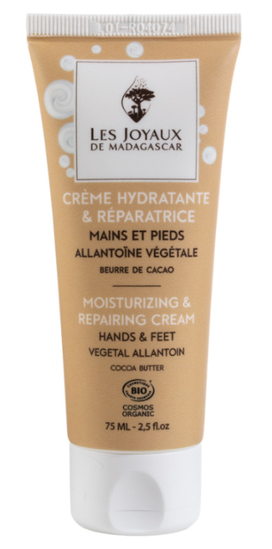 Crème hydratante & Protéctrice  BIO - Mains et pieds - 75 ml - LES JOYAUX DE MADAGASCAR