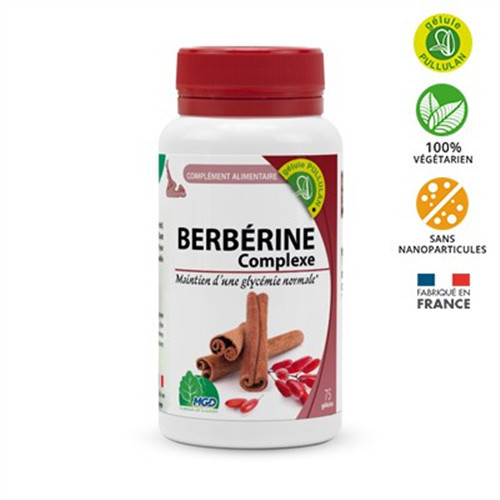 Berbérine extrait (Berbéris, Cannelle, Chrome) - 90 gélules - MGD