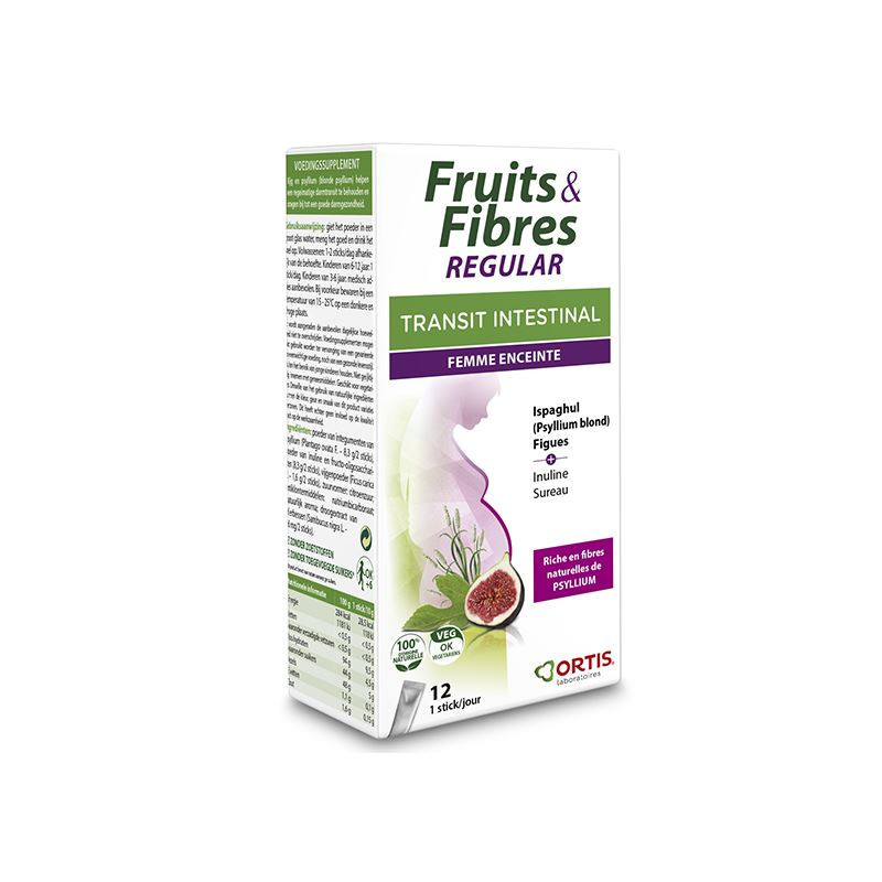 FRUITS & FIBRES regular (femmes enceintes) - 12 sticks - ORTIS