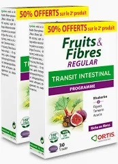 Fruits & fibres regular - 60 comprimés (+50% offerts) - ORTIS
