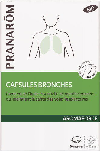 Aromaforce- Capsules bronches Bio -30 capsules - PRANAROM