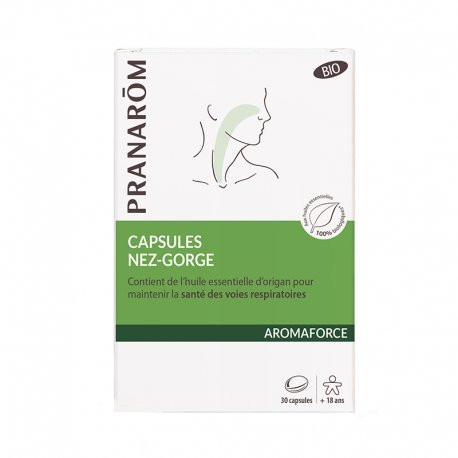 Aromaforce- Capsules nez - gorge Bio -30 capsules - PRANAROM