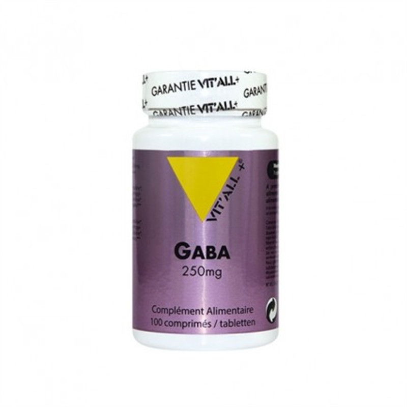 GABA 250 mg (Sommeil réparateur, sérénité) - 100 gélules - VIT'ALL+