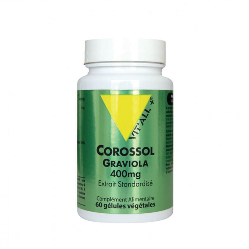 COROSSOL - GRAVIOLA 400 mg - Extrait standardisé - 60 gélules - VIT'ALL+