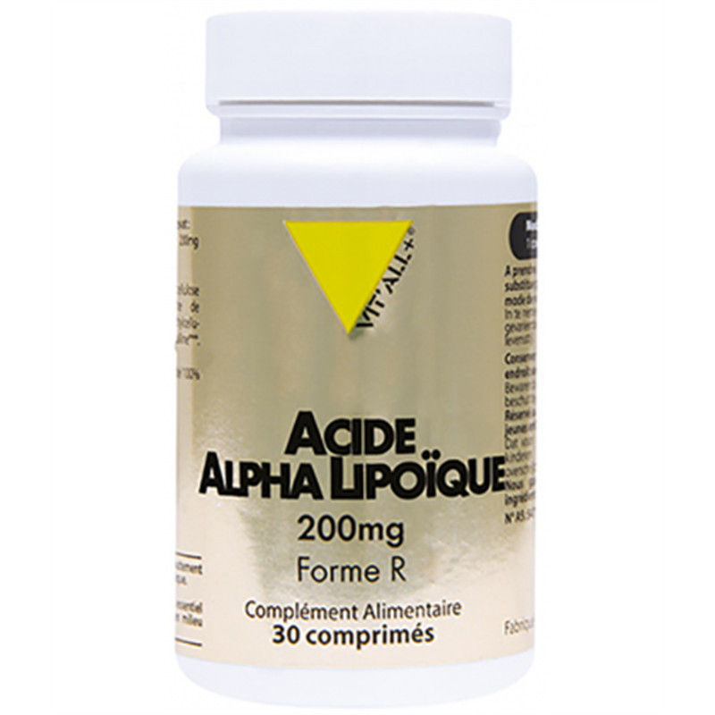 Acide Alpha Lipoïque forme R 200 mg - 30 comp - VIT'ALL+