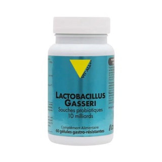 LACTOBACILLUS GASSERI 100mg (enrobage gastro-résistant)- 60 gelules végétales- VIT'ALL+