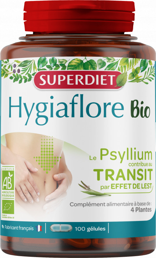 Hygiaflore Psyllium BIO - 100 gélules - SUPERDIET