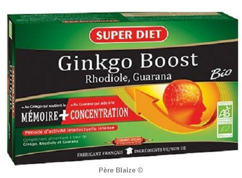 Ginkgo Boost BIO - 20 ampoules x 15 ml - SUPERDIET