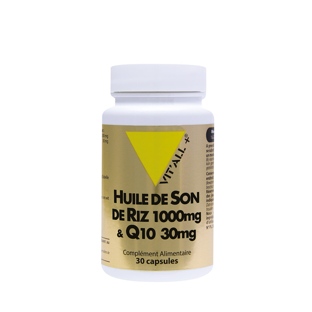 Huile de son de riz 1000 mg + Q10 mg - 60 capsules - VIT'ALL+