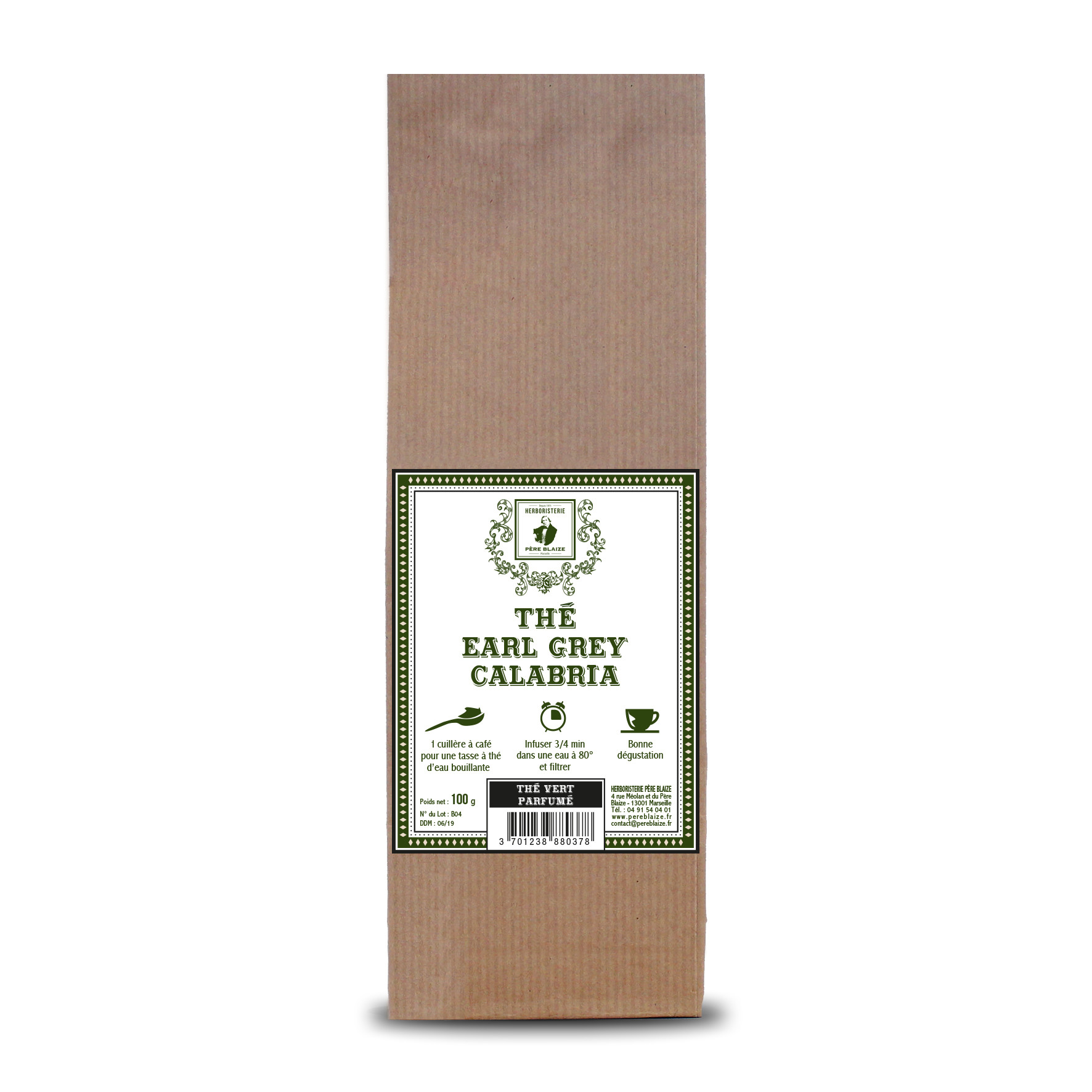 Thé vert parfumé "Calabria" - 100 g - PÈRE BLAIZE