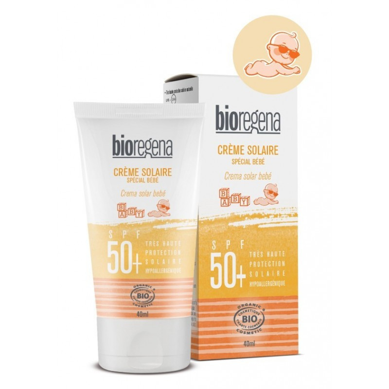 Crème solaire BIO SPF 50+ spécial bébé - 40 ml - BIOREGENA