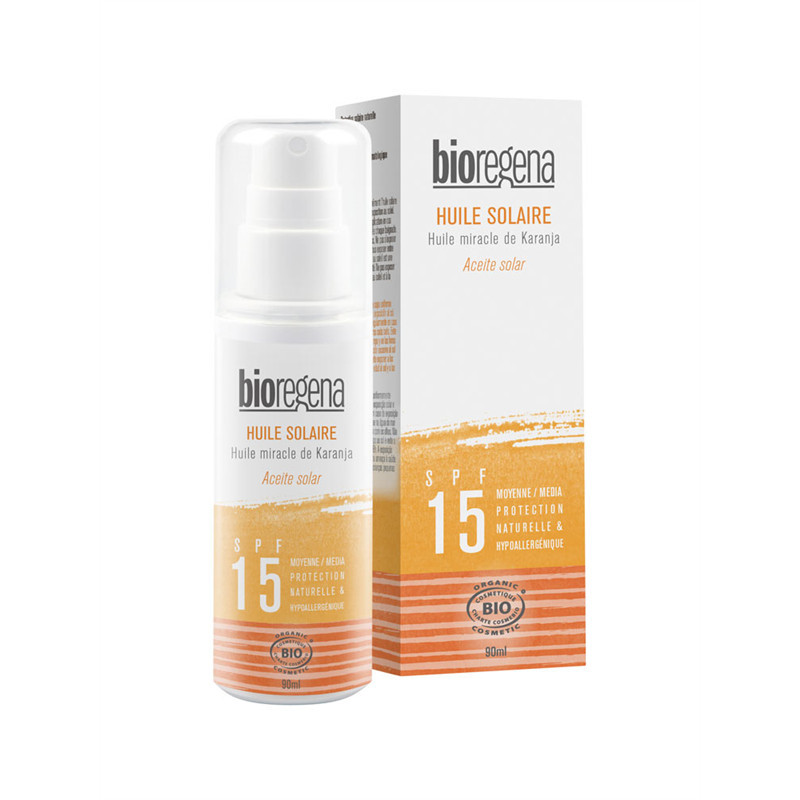 Huile solaire BIO SPF 15 - 90 ml - BIOREGENA