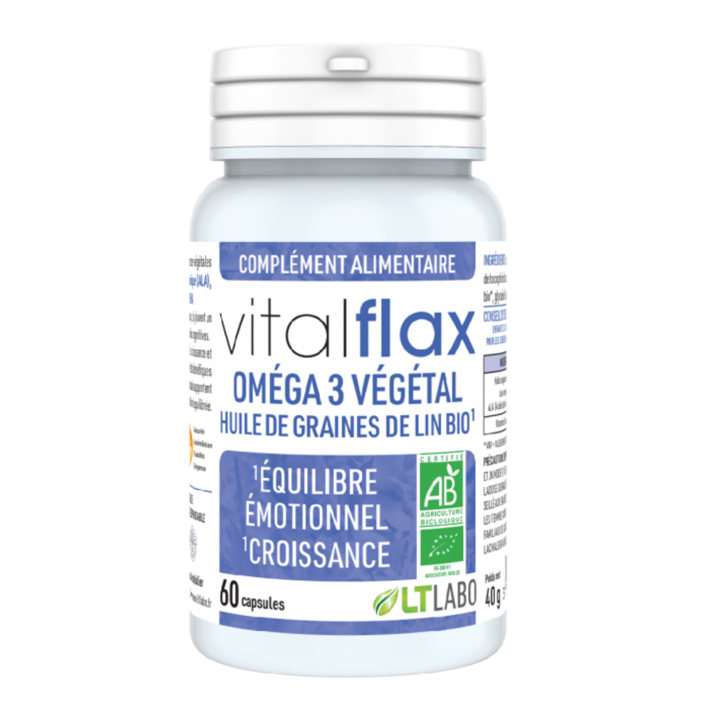 Vital flax BIO - 60 capsules - LT LABO