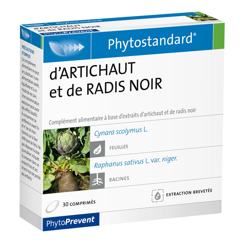 Artichaut radis noir - 30 comprimés - PHYTOSTAND - PILEJE