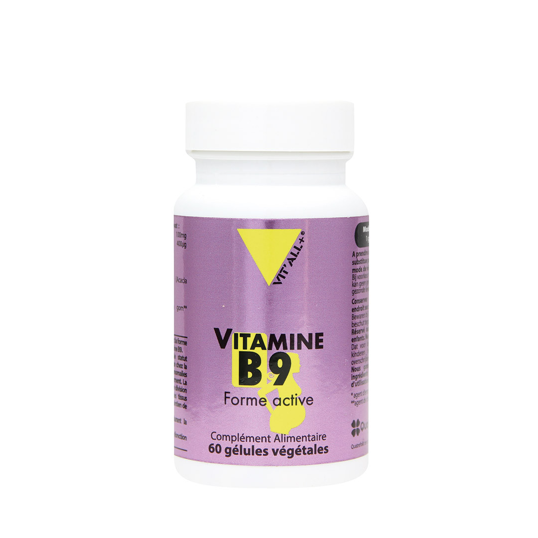 Vitamine B9 Quatrefolic 400 µg - 60 gélules végétales- VIT'ALL+