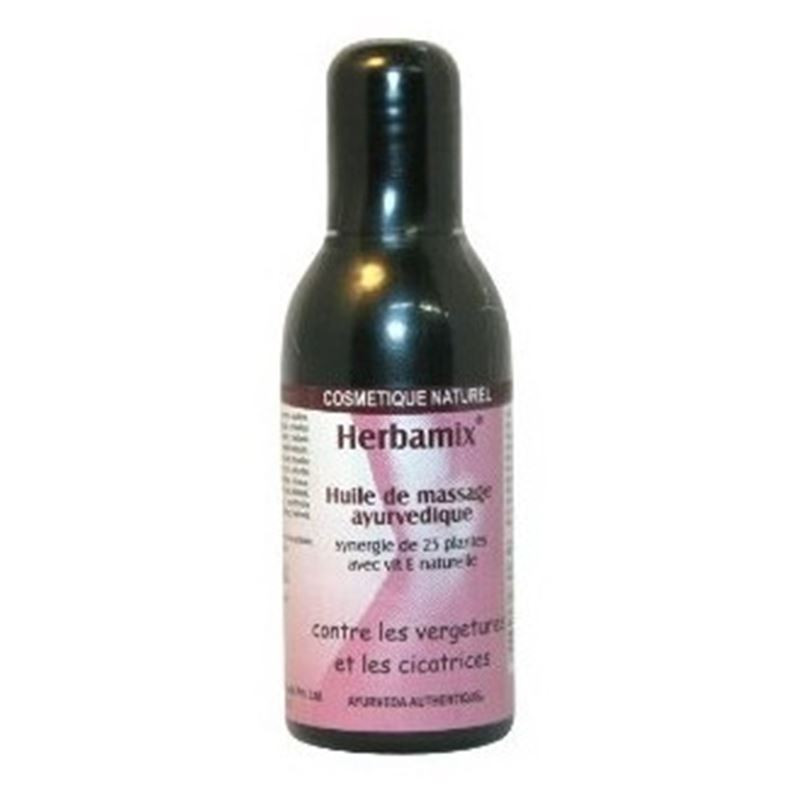 Huile de massage Ayurvedique vergetures / cicatrices - 100 ml - HERBAMIX