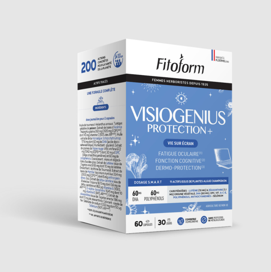 VISIOGENIUS-PROTECTION +-VIE SUR ECRAN - 60 capsules (ex Vision) - FITOFORM