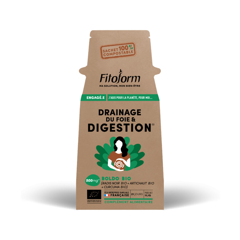 Boldo BIO - Drainage du foie et digestion - écopack 21 comprimés - FITOFORM