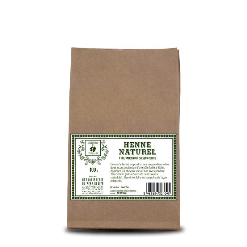 Henné naturel - poudre - 100 g - PÈRE BLAIZE