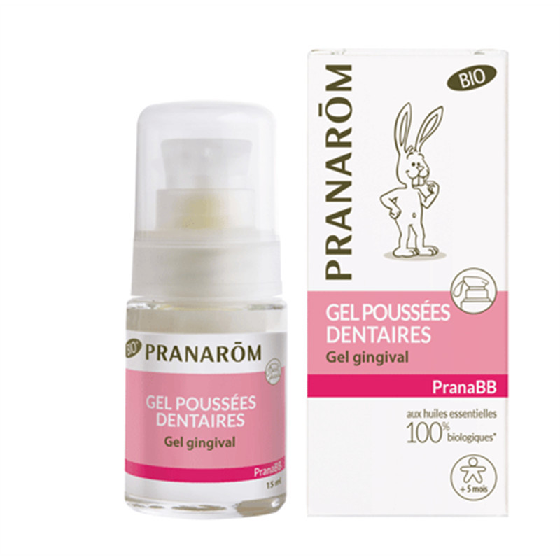 pranaBB - Gel BIO poussées dentaires - Gel gingival - 15 ml - PRANAROM