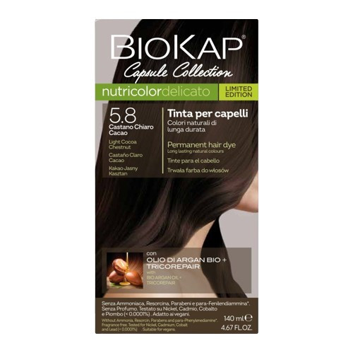 Nutricolor delicato - Chatain clair cacao 5.8 - 140 ml - BIOKAP