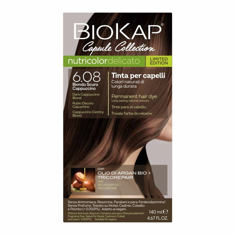 Nutricolor delicato - Blond foncé cappuccino 6.08 - 140 ml - BIOKAP