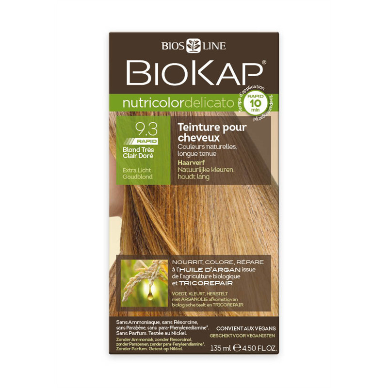 Nutricolor delicato rapid - Blond très clair doré 9.30 - 135 ml - BIOKAP