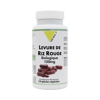 Levure de riz rouge biologique 150 mg - 120 gélules - VIT'ALL+