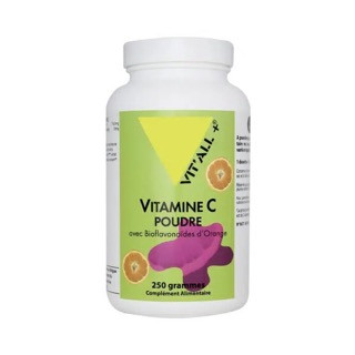 VITAMINE C POUDRE + Bioflavonoïdes - 250 gr -  végétales- VIT'ALL+