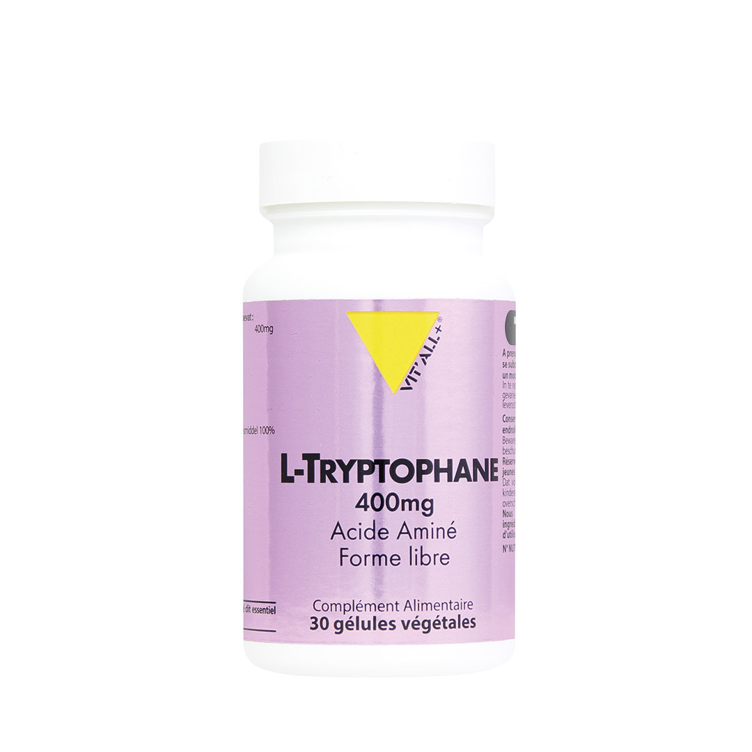 L-tryptophane 400 mg - 30 gélules végétales - VIT'ALL+