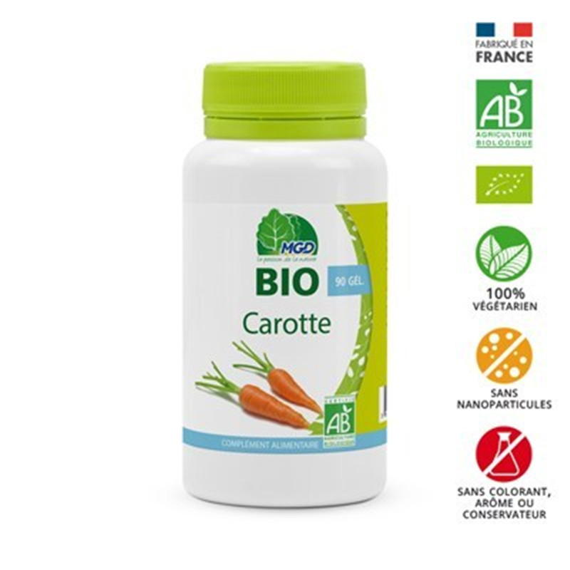 Carotte BIO (Racine, Daucus carota) - 90 gélules - MGD