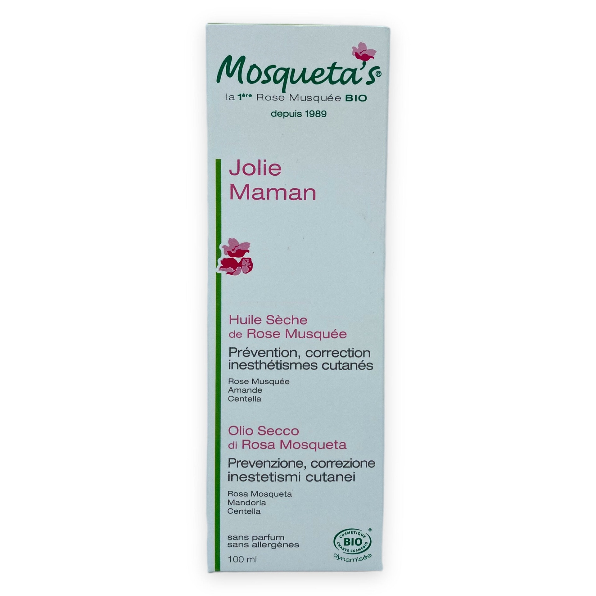 Jolie maman - rose musquée anti vergetures - 100 ml - KOSMEO MOSQUETA'S