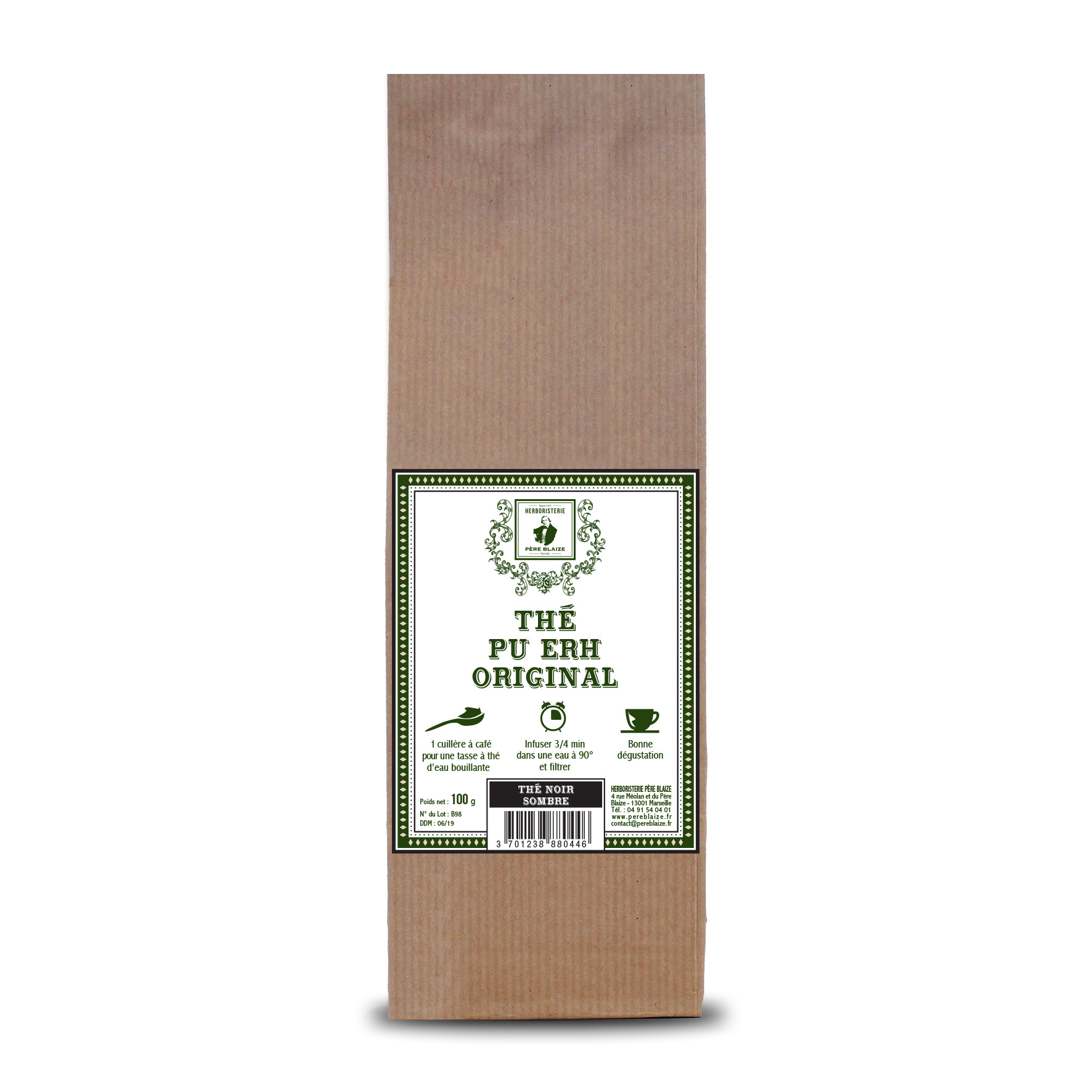 Thé Pu erh original - 100 g - PÈRE BLAIZE